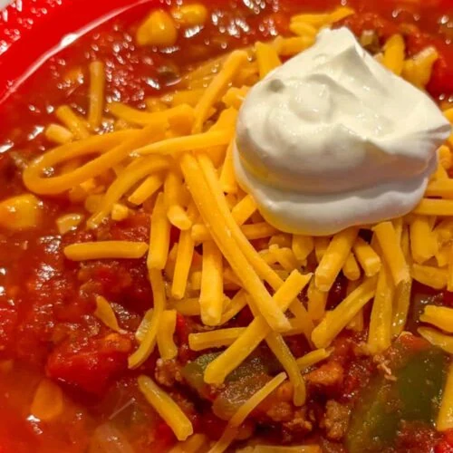 taco soup no beans closeup