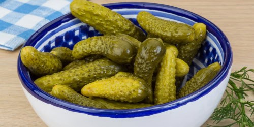 pickle themed party pickles in a bowl