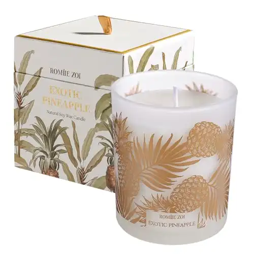 ROMIIE ZOI Scented Candle - Pineapple - 6oz Soy Wax Candle for Home, Gifts for Women