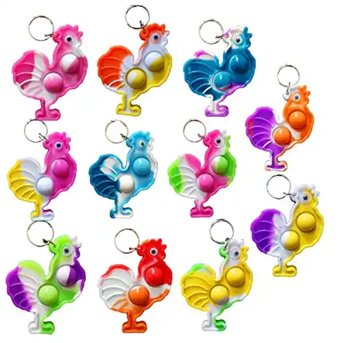 24 packs chicks Funny Summer Present Unique Mini Item Assorted fidgets Toys for Kids Children Classroom Students Gifts from Teacher,Birthday Party Bubble Favors