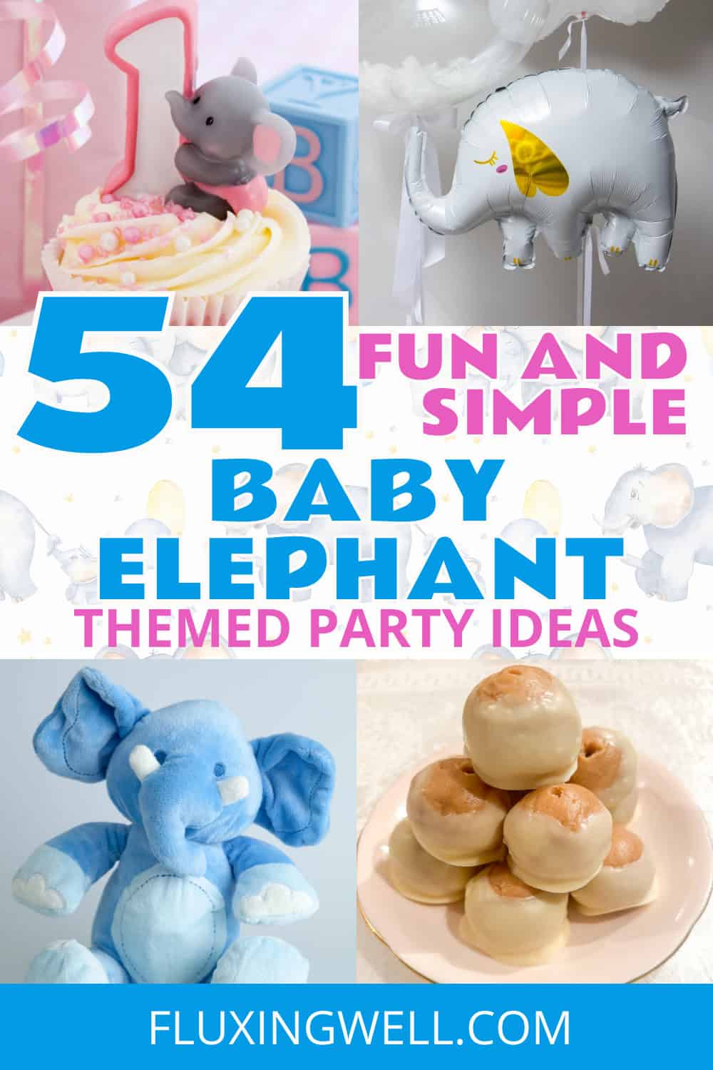 54 baby elephant themed party ideas food and decorations