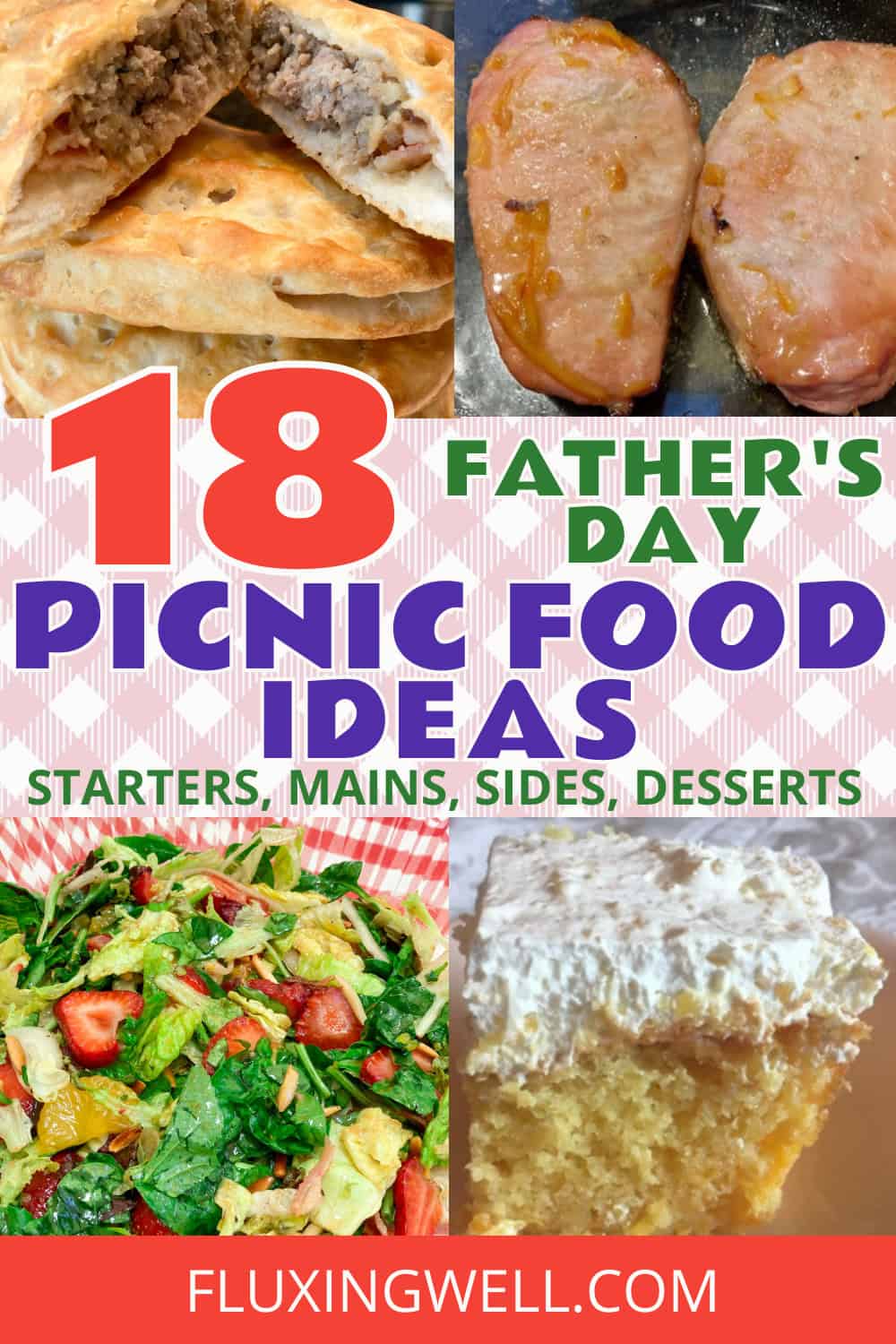 Father's Day picnic food collage