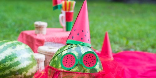 watermelon theme party decorated watermelon