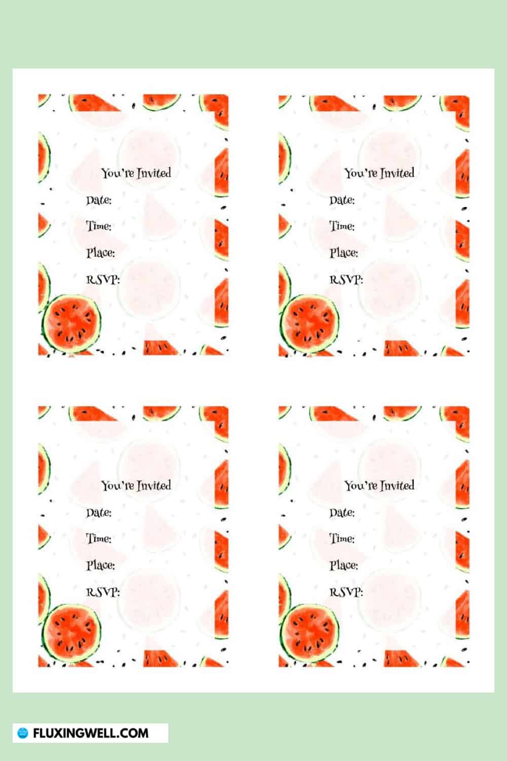 watermelon theme party watermelon invitations