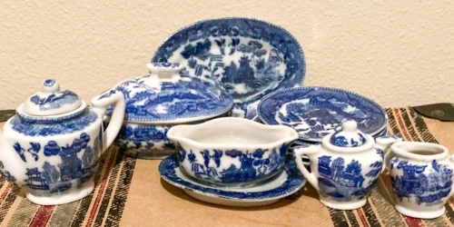 July 4th tea party ideas vintage tea set