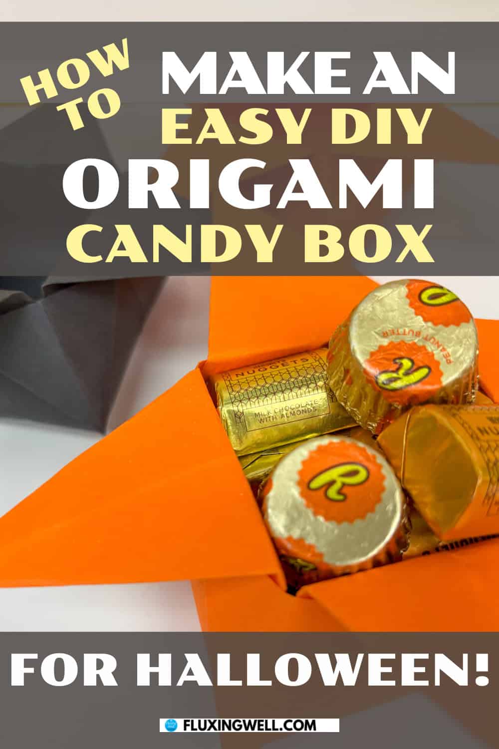 Origami Halloween Candy Box DIY