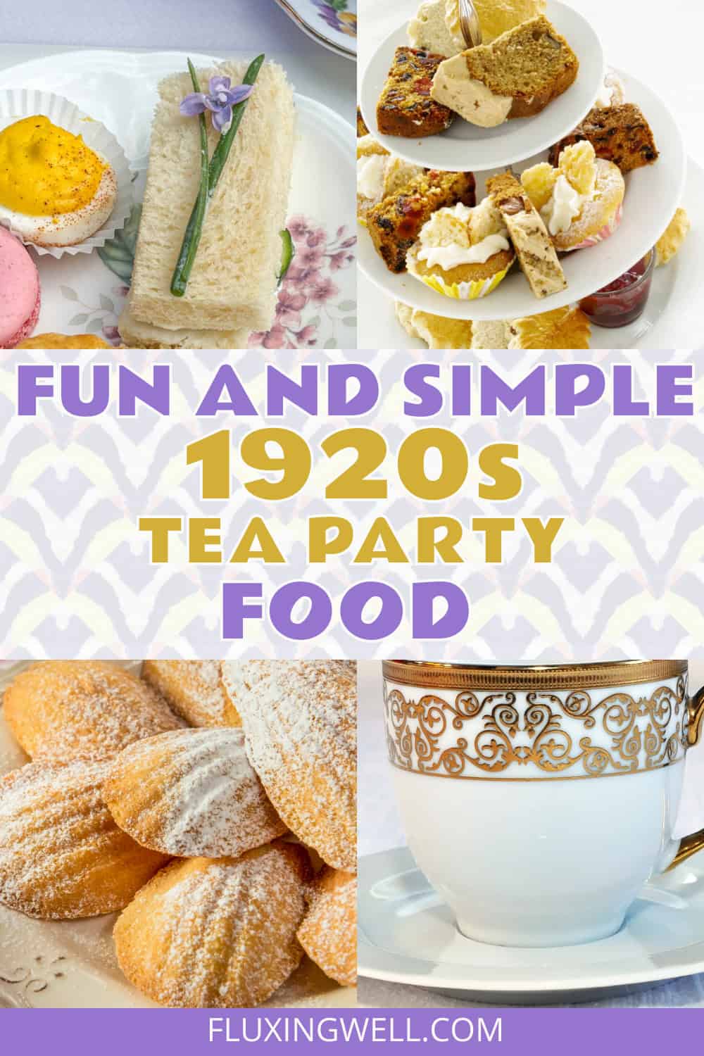 1920s tea party food collage