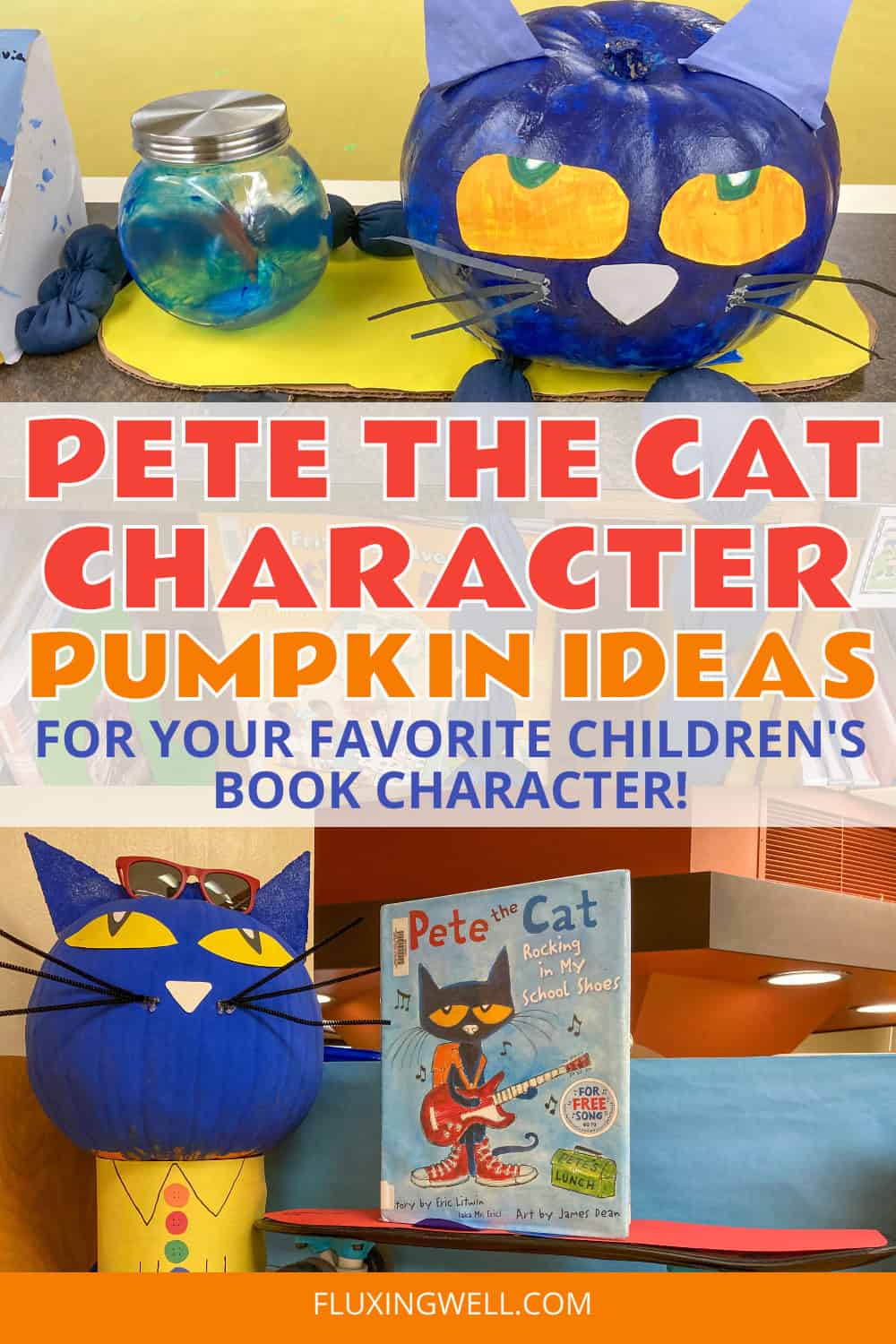 Pumpkin Characters from Books Pete the Cat