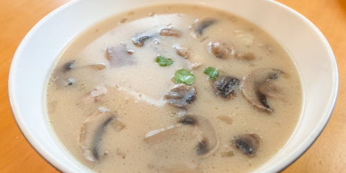 lemongrass soup in a bowl
