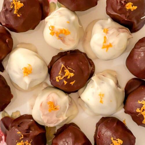 Gourmet Chocolate Truffles on a plate