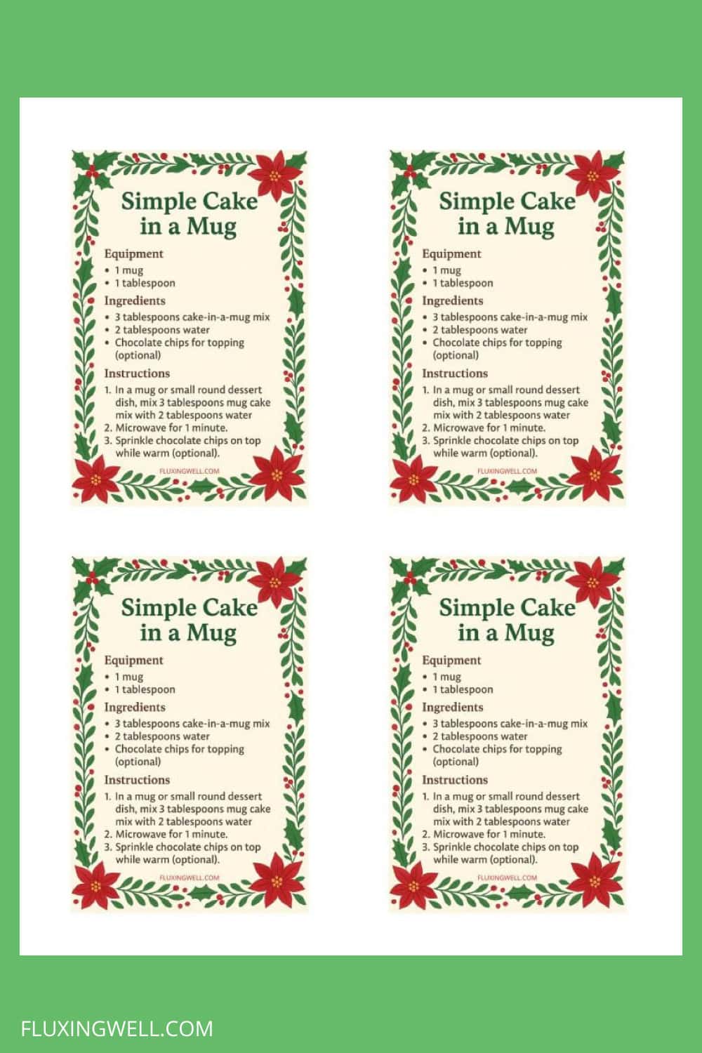 Free Mug Cake Gift Tags