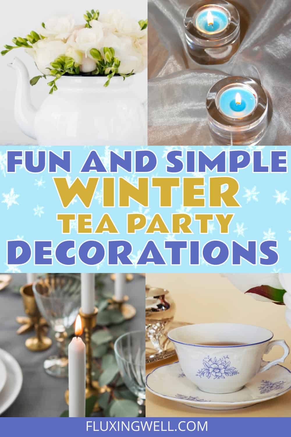 winter tea party decorations