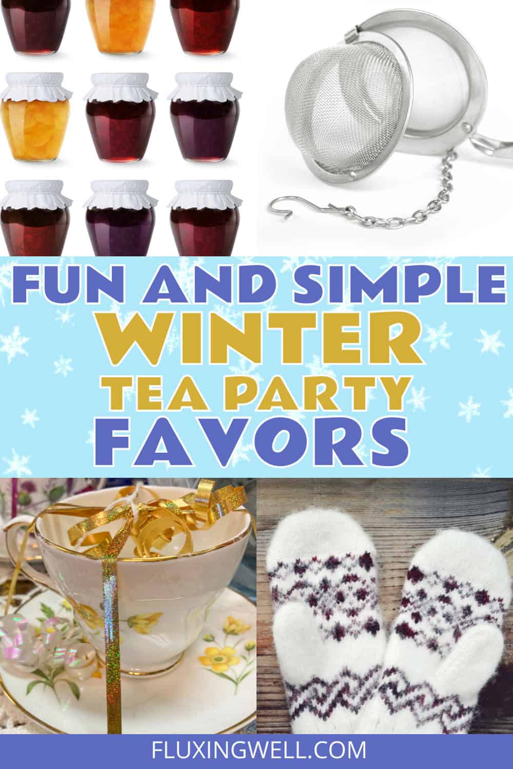 winter tea party favors