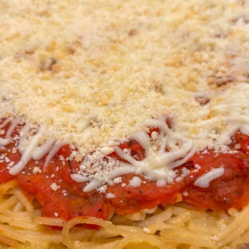 spaghetti pie with cottage cheese and leftover spaghetti