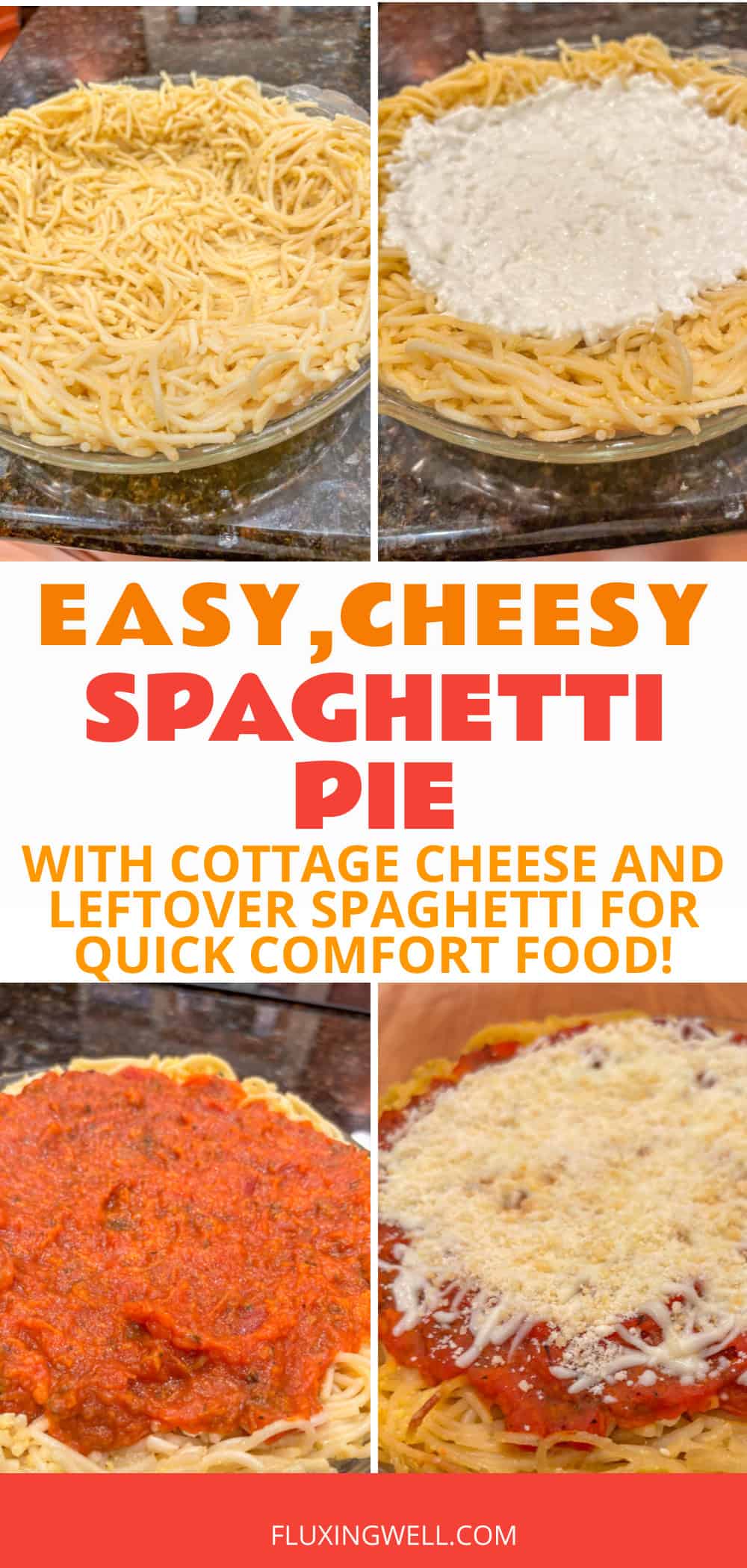 spaghetti pie with cottage cheese and leftover spaghetti