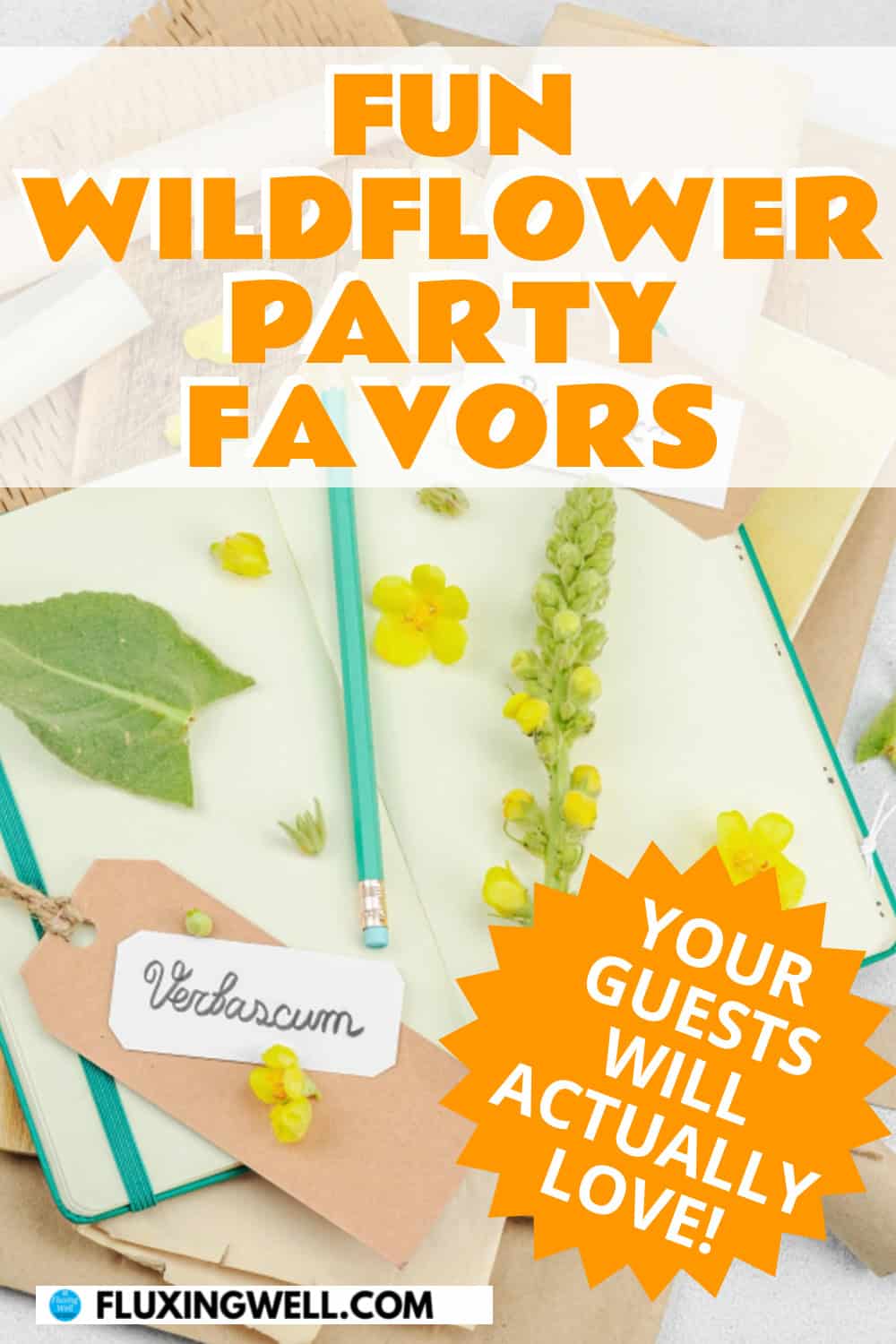 wildflower themed party favors
