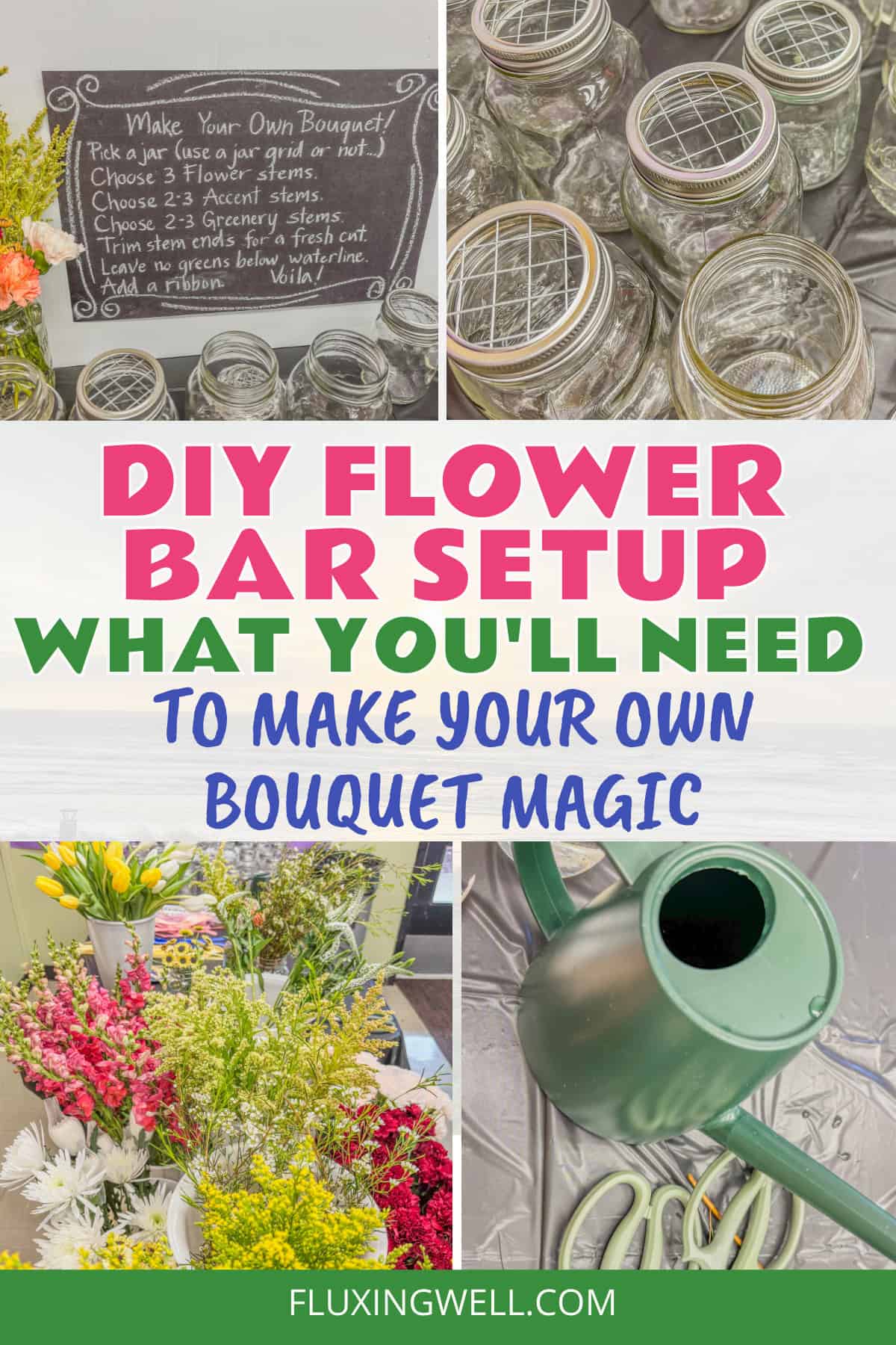 DIY flower bar setup
