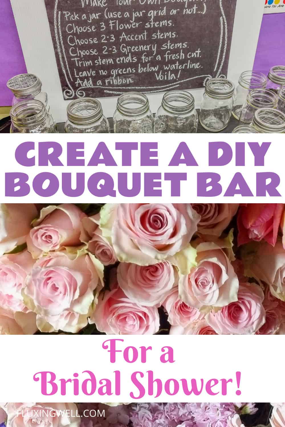 DIY flower bar for bridal shower