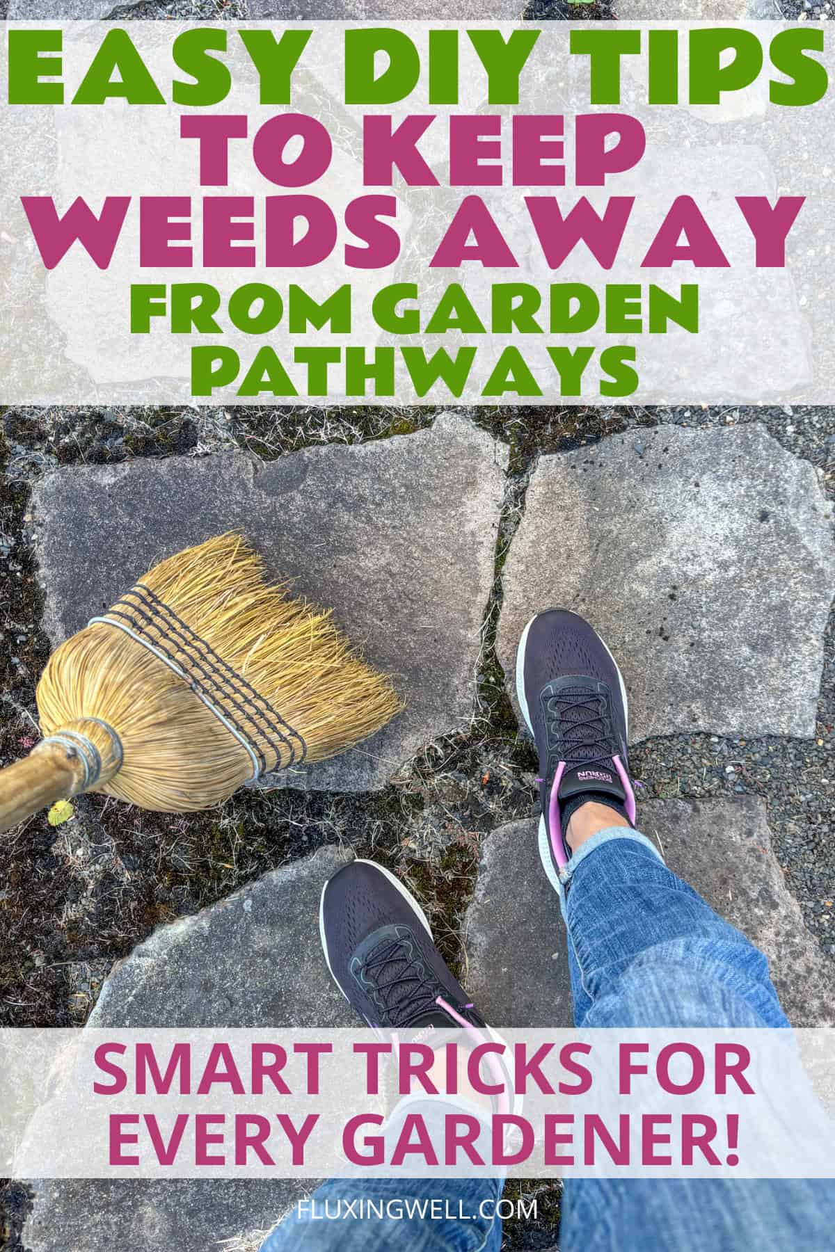 how to prevent weeds growing in between pavers by sweeping