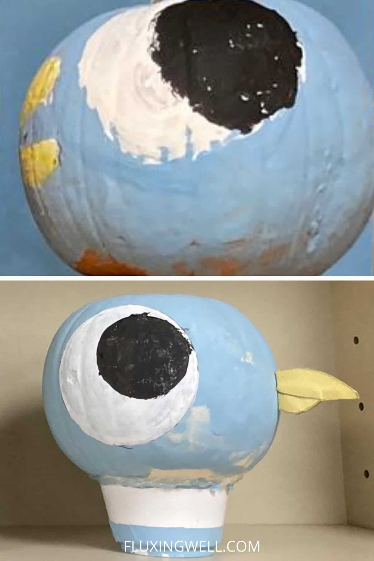 pigeon book character pumpkin head