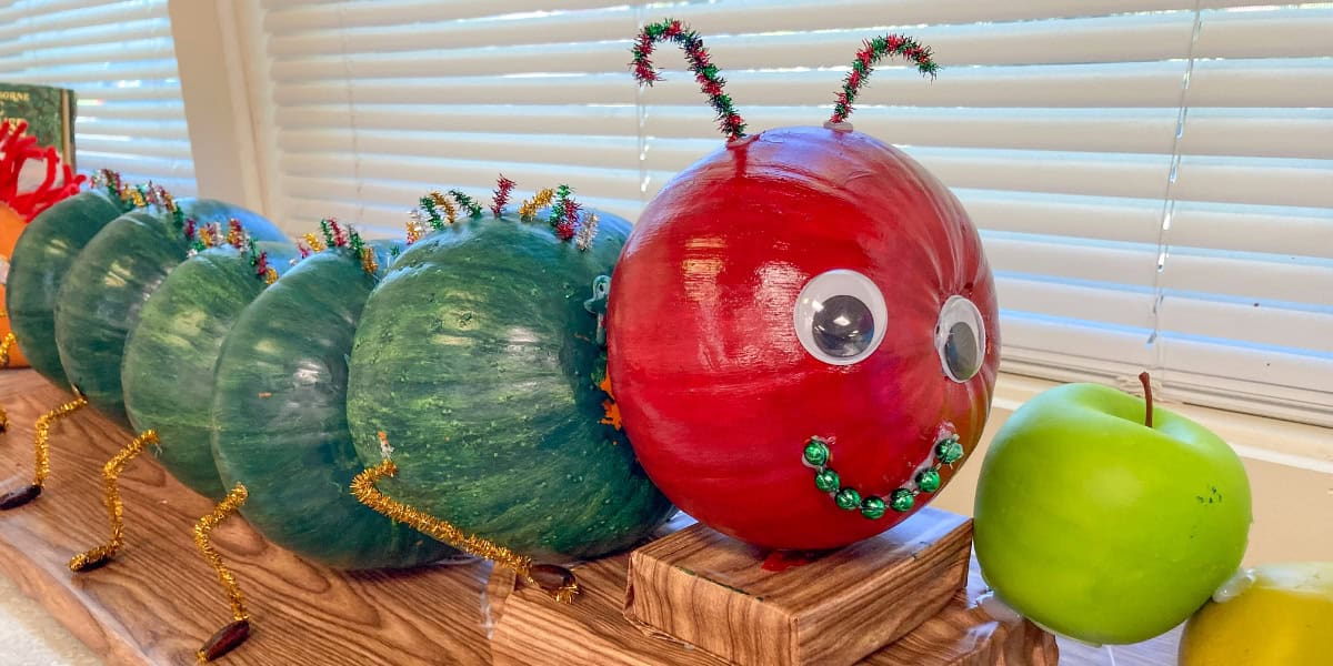 very hungry caterpillar book character pumpkin