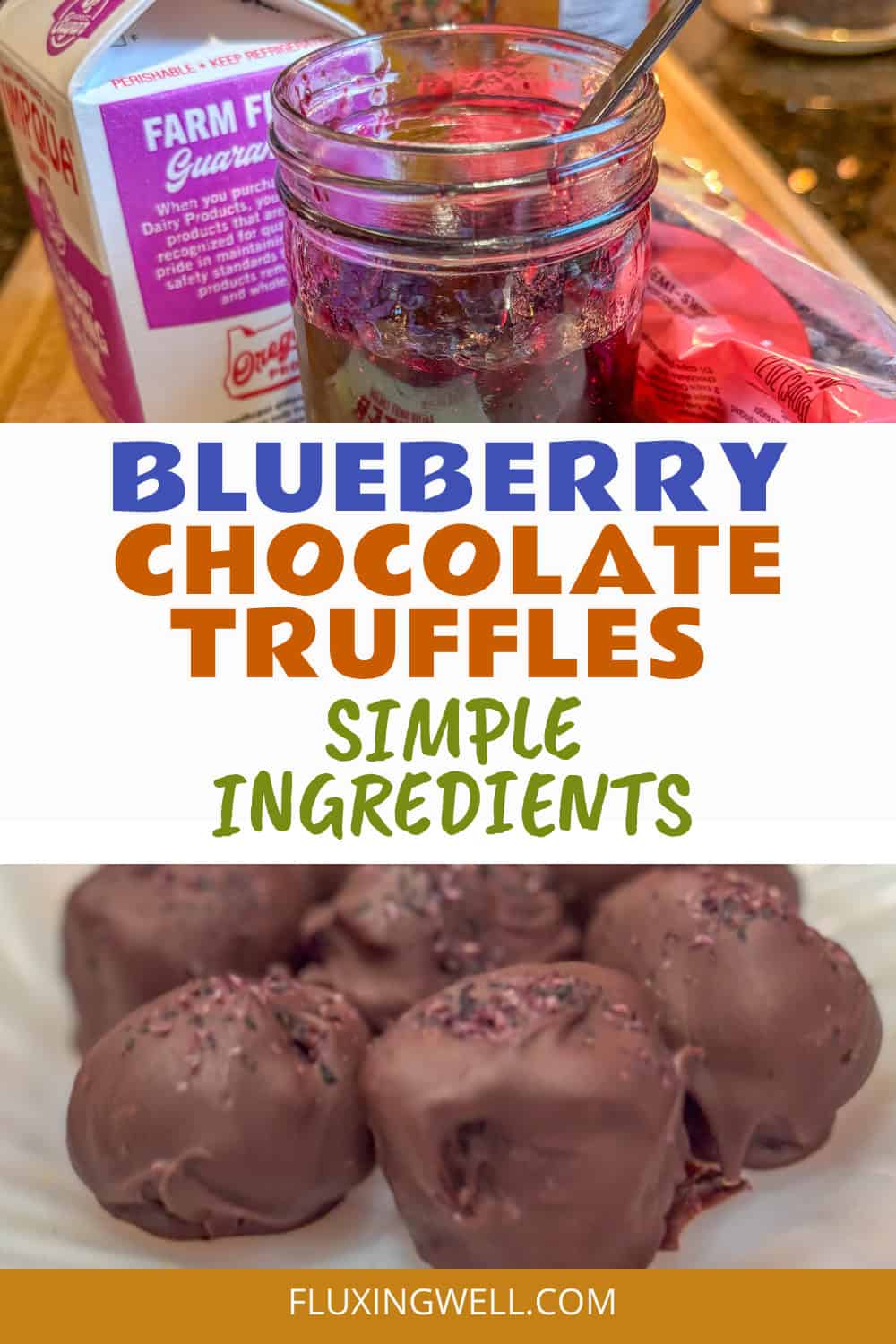 Blueberry Chocolate Truffles